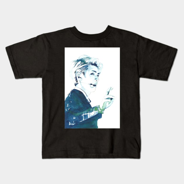 EXO Sehun Watercolour Design by NiamhYoungArt Kids T-Shirt by NiamhYoungArt